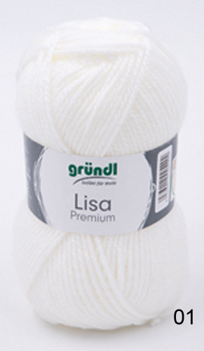 Gründl Wolle: Lisa Premium, uni, 50g