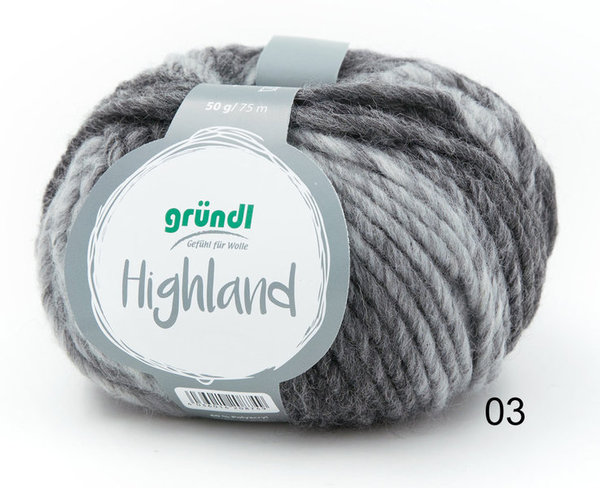 Gründl Wolle: Highland, 50g ~ 75m