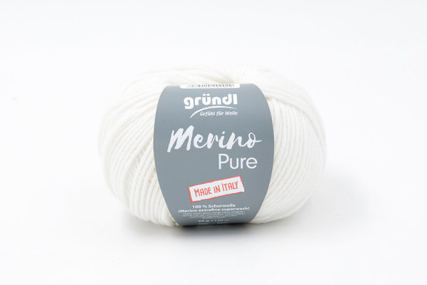 Gründl Wolle: Merino Pure, 50g, Merinowolle