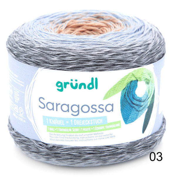 Gründl Wolle: Saragossa 250 g / 1000 m Bobbelgarn