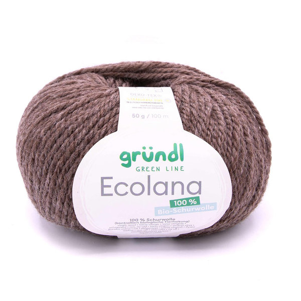 Gründl Wolle: Ecolana, 50g ~ 100m, 100% Schurwolle