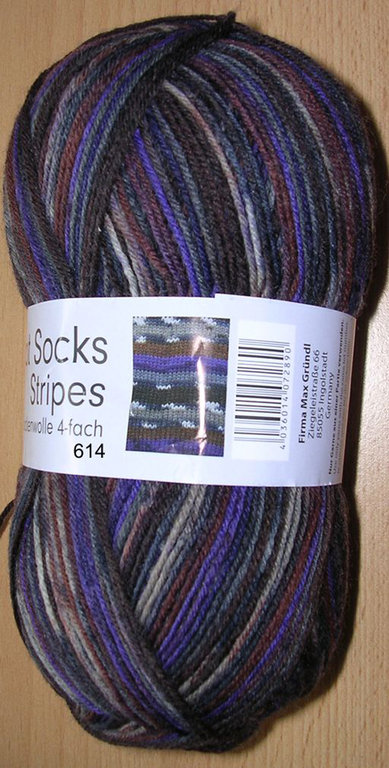 Gründl: Hot Socks Stripes 100g 4fach Musterbildend